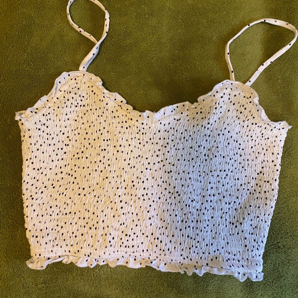 Polka Dot Cropped Tank Size S